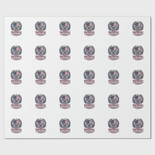 Patriotic Christmas Vector Graphic Tee Wrapping Paper