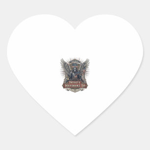 Patriotic Chrome Reaper Dark Patriot Skeleton & Re Heart Sticker