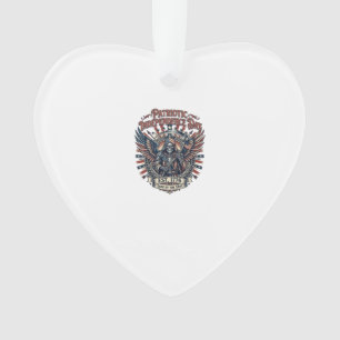 Patriotic Chrome Reaper Dark Patriot Skeleton & Re Ornament