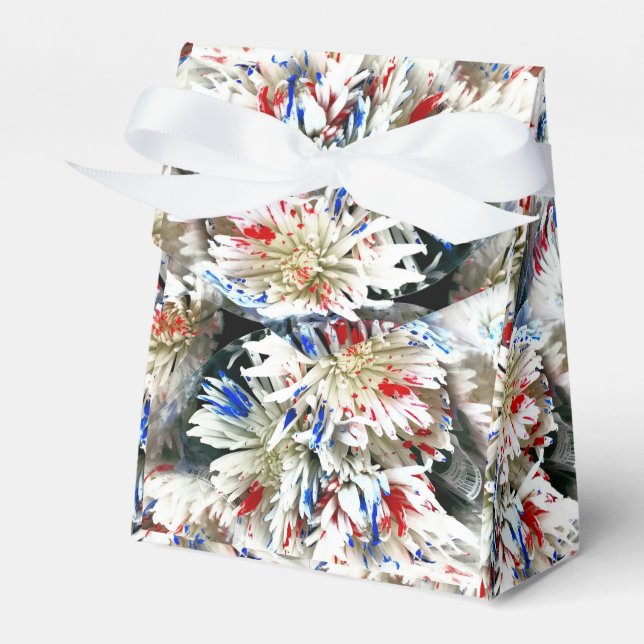 Patriotic Chrysanthemums Favor Box (Front Side)