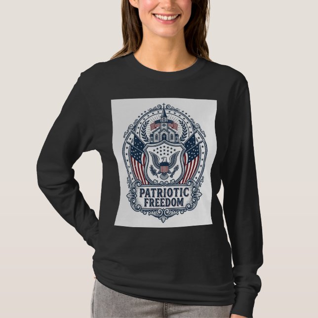 Patriotic Church Camp Vector Graphic Tee (Front)