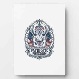 Patriotic Church Camp Vector Graphic Tee Plaque