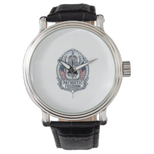 Patriotic Church Camp Vector Graphic Tee Watch