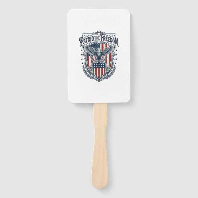 Patriotic City Pride Series Vector Graphic Tee Hand Fan (Front)