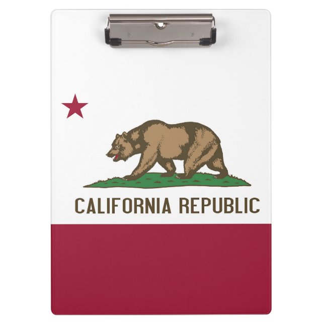 Patriotic Clipboard with flag of California, USA (Front)