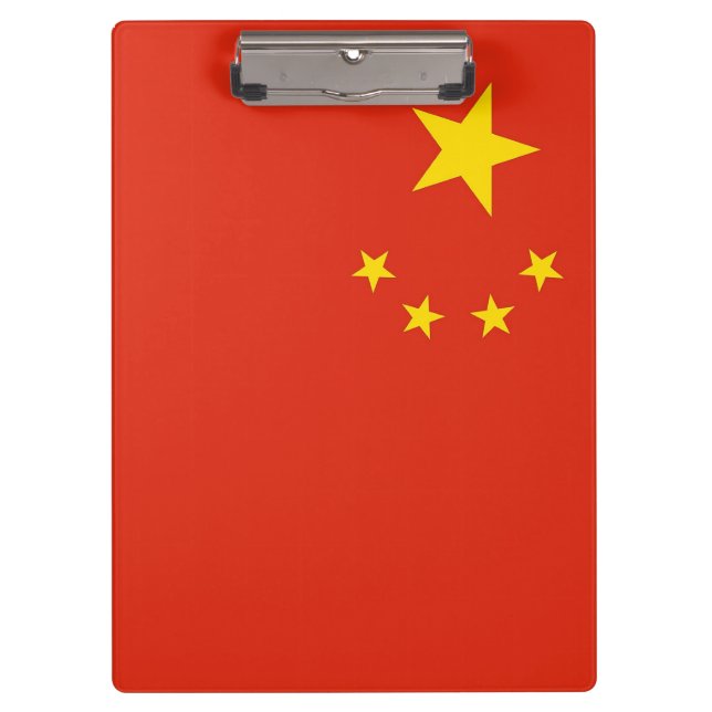 Patriotic Clipboard with flag of China (Front)