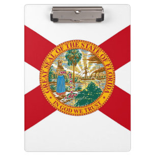 Patriotic Clipboard with flag of Florida, USA