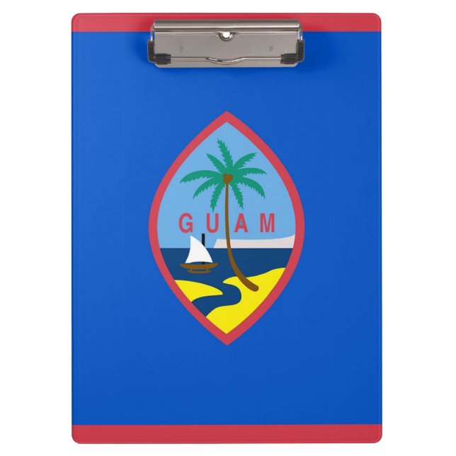Patriotic Clipboard with flag of Guam, USA (Front)