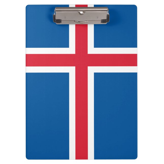 Patriotic Clipboard with flag of Iceland (Front)