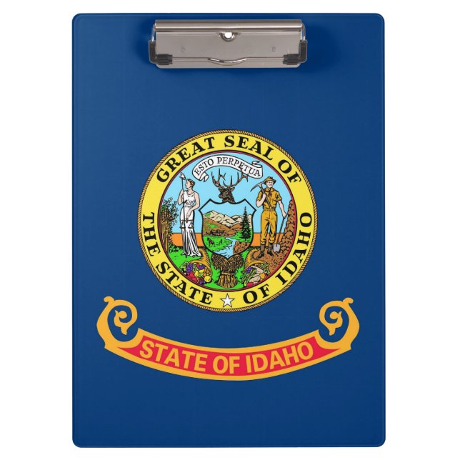 Patriotic Clipboard with flag of Idaho, USA (Front)