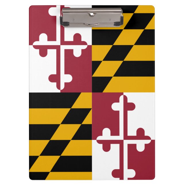 Patriotic Clipboard with flag of Maryland, USA (Front)