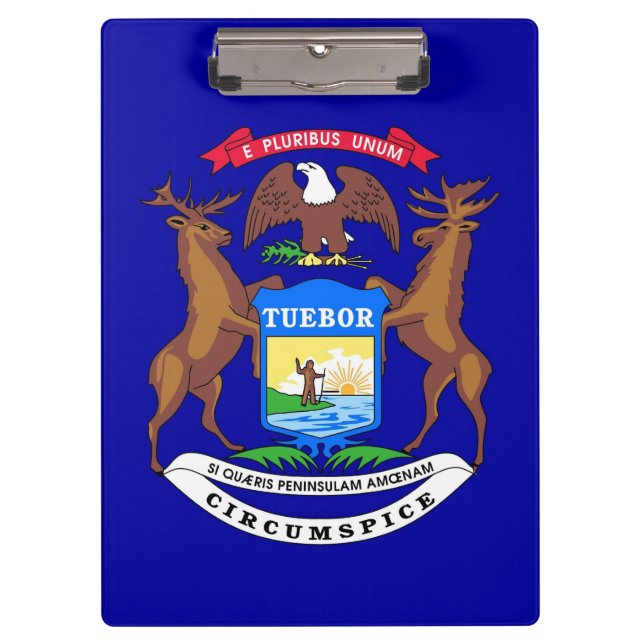 Patriotic Clipboard with flag of Michigan, USA (Front)