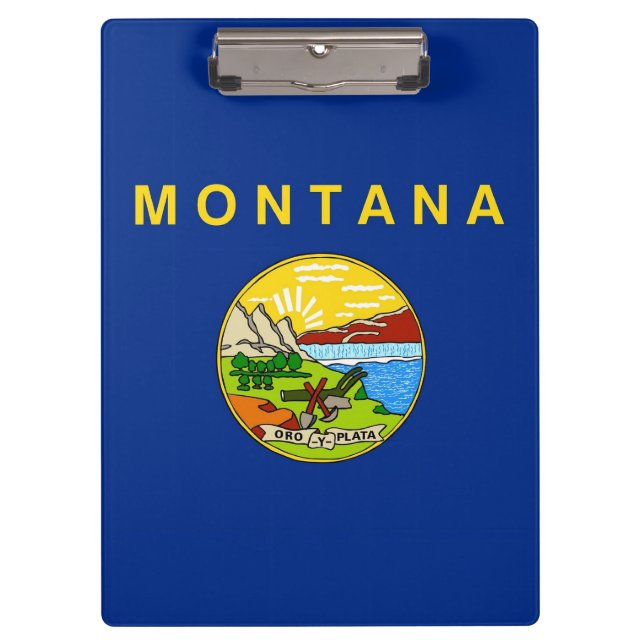 Patriotic Clipboard with flag of Montana, USA (Front)