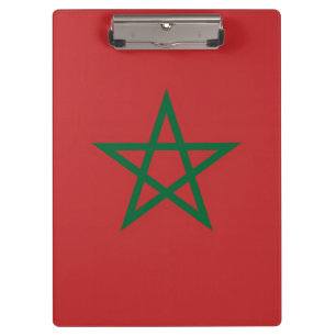 Patriotic Clipboard with flag of Morocco