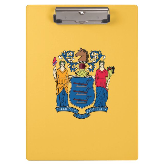 Patriotic Clipboard with flag of New Jersey, USA (Front)