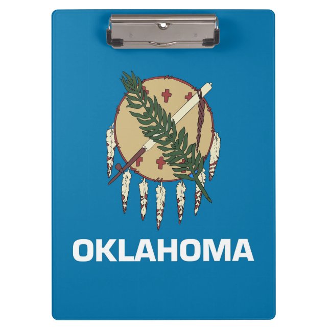 Patriotic Clipboard with flag of Oklahoma, USA (Front)