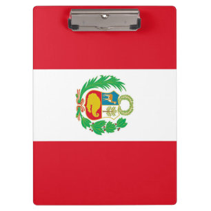 Patriotic Clipboard with flag of Peru