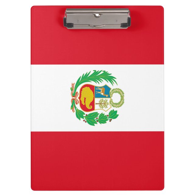 Patriotic Clipboard with flag of Peru (Front)