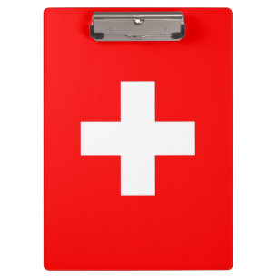 Patriotic Clipboard with flag of Switzerland