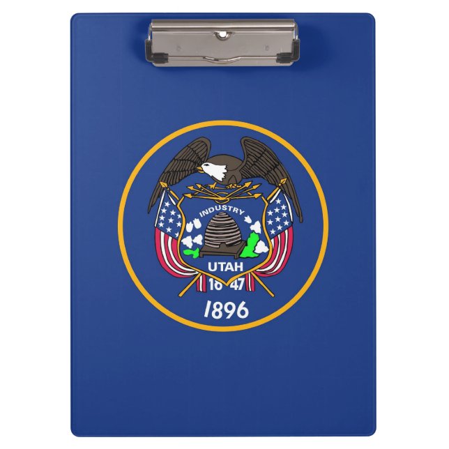 Patriotic Clipboard with flag of Utah, USA (Front)
