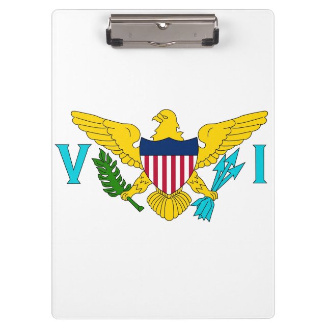 Patriotic Clipboard with flag of Virgin Islands (Front)