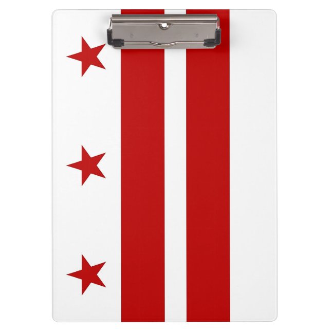 Patriotic Clipboard with flag of Washington DC USA (Front)