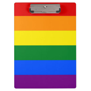 Patriotic Clipboard with Pride flag of LGBT