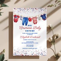 Patriotic Clothesline All American Baby Shower