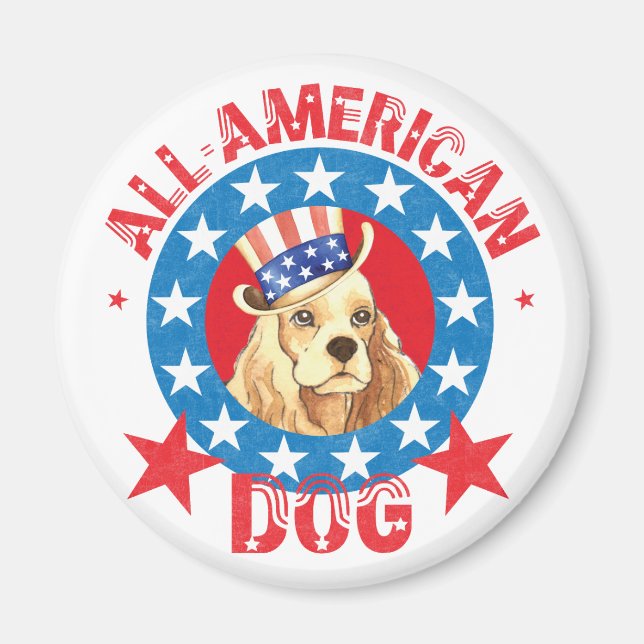 Patriotic Cocker Magnet (Front)