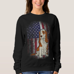 Patriotic Cocker Spaniel American Flag Dog Lover G Sweatshirt