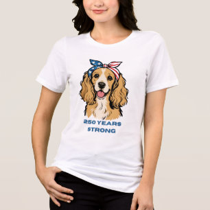 Patriotic Cocker Spaniel Tri-Blend Shirt