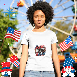 Patriotic Coffee Lover's Dream Red White and Brew T-Shirt