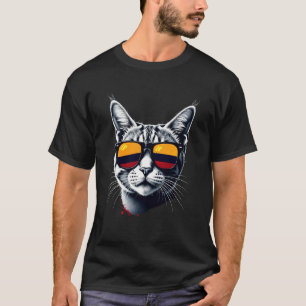 Patriotic Colombia Tabby Cat Colombian Flag T-Shirt