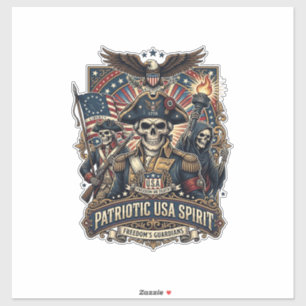 Patriotic Colonial Skull Commander Dark Patriot Sk