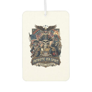 Patriotic Colonial Skull Commander Dark Patriot Sk Air Freshener
