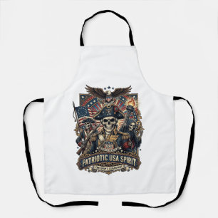 Patriotic Colonial Skull Commander Dark Patriot Sk Apron