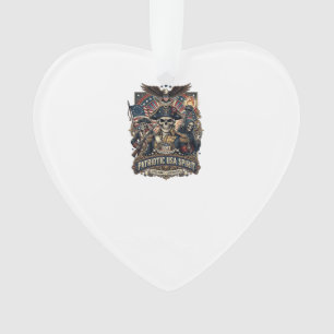 Patriotic Colonial Skull Commander Dark Patriot Sk Ornament