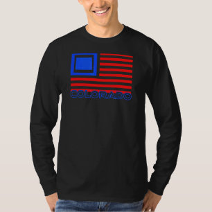 Patriotic Colorado Usa Flag Souvenir Coloradan Loc T-Shirt