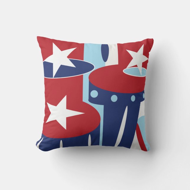 Patriotic Colours Throw Pillow (Front)