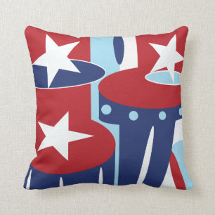 Patriotic Colours Throw Pillow