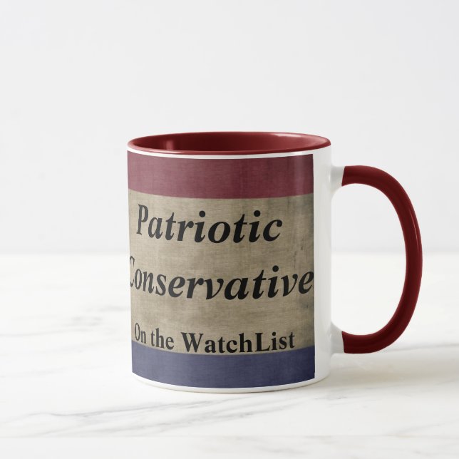 Patriotic Conservative on the Watchlist Mug (Right)