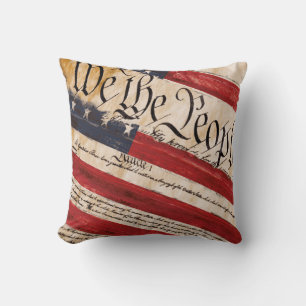 Patriotic Constitution Pillow