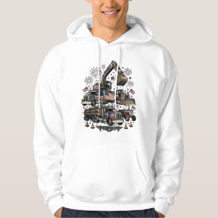 Patriotic Construction Vehicles Vintage Shirt Desi