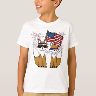 Patriotic Cool Foxes T-Shirt