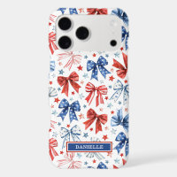 Patriotic Coquette Bows Monogrammed