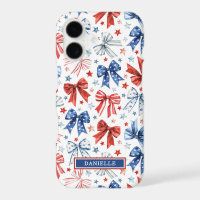 Patriotic Coquette Bows Monogrammed