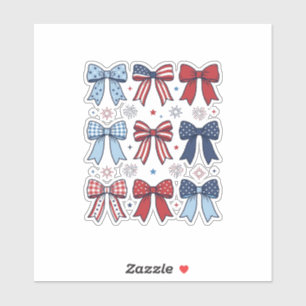 Patriotic Coquette Bows Vintage Vector Design_1