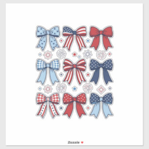 Patriotic Coquette Bows Vintage Vector Design_1