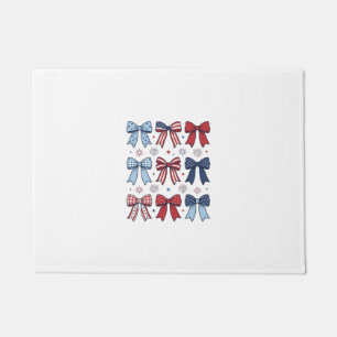 Patriotic Coquette Bows Vintage Vector Design_1 Doormat