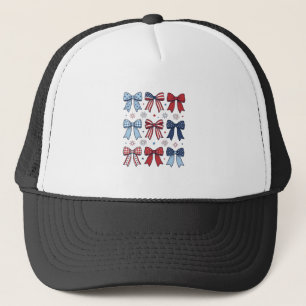 Patriotic Coquette Bows Vintage Vector Design_1 Trucker Hat